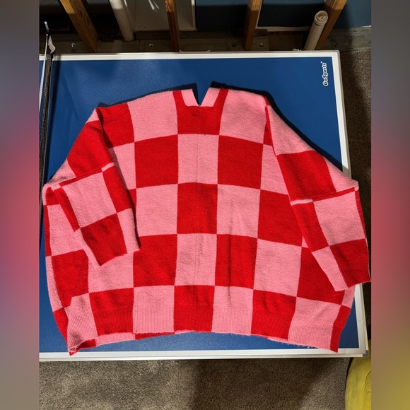 Dressed in LALA Vibrant Red and Pink Cardigan - Picture 2 of 3